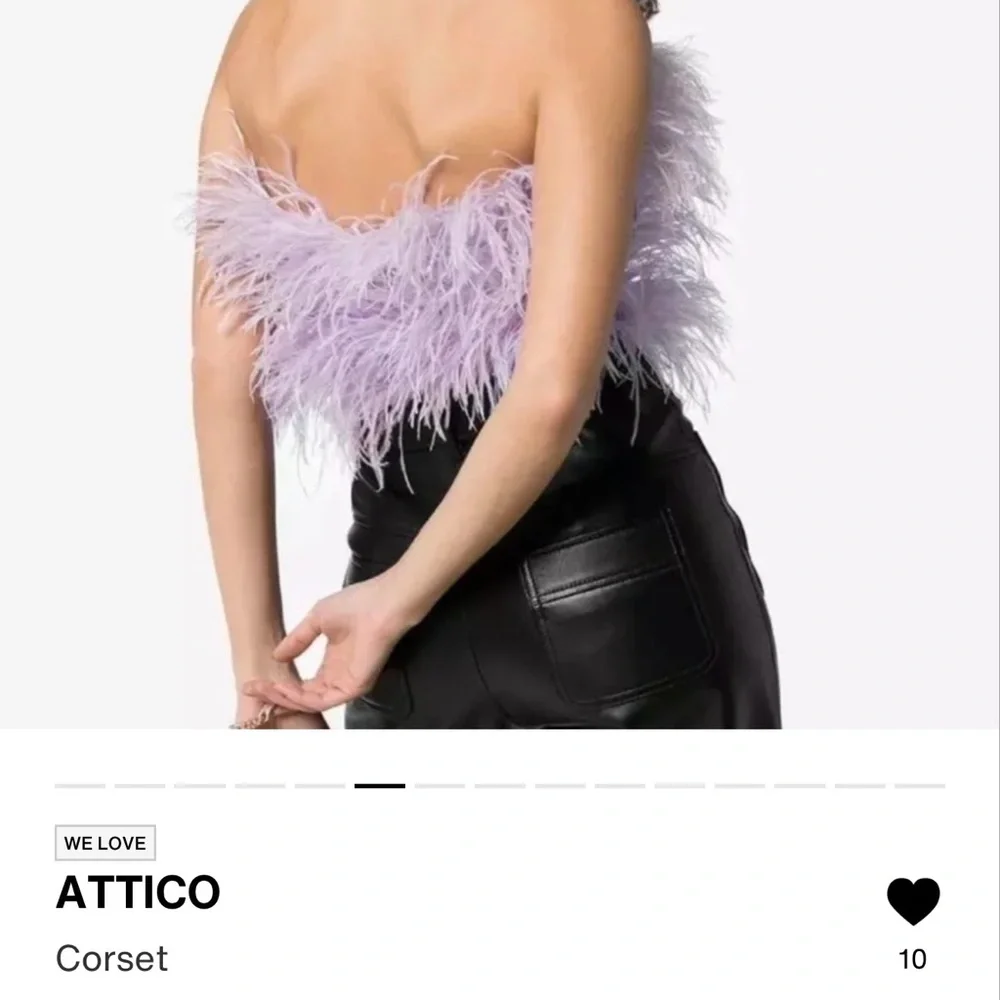 The Attico Lavender ostrich feather corset - Picture 5 of 6